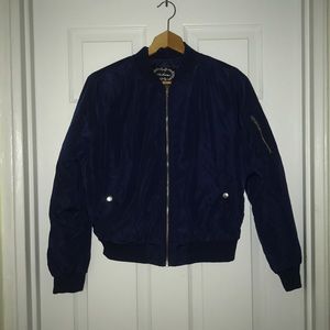 {Forever 21} Navy Blue Bomber Jacket - Medium